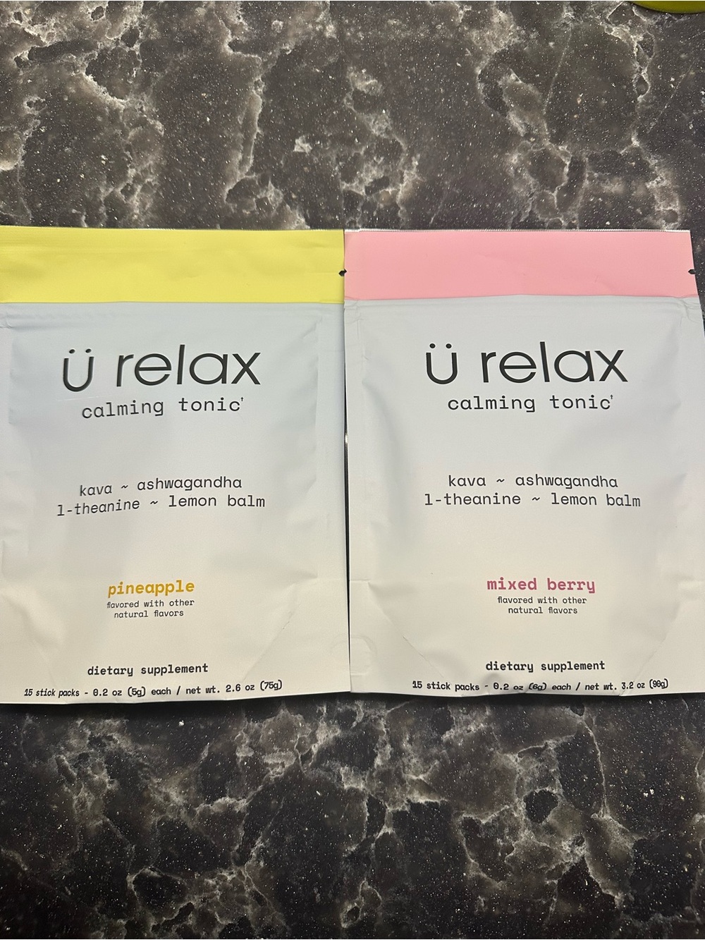 U Relax Calming Tonic- Pineapple (Yellow) & Mixed Berry (Pink)